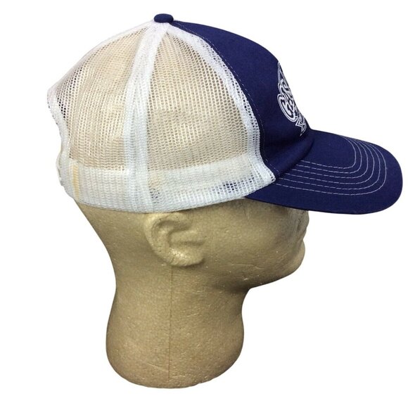 Gas Pipe Smoke Shop Blue & White Trucker Hat With Adjustable Snapback Hitwear - Picture 3 of 7